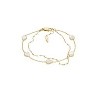 Fossil Damen-Gliederarmband Teardrop Perlmutt weiß, JF04317710