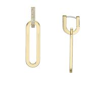 Fossil Ohrringe HERITAGE D-LINK GLITZ Creolen Edelstahl goldfarben mit Glassteinen Damen