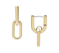 Fossil Damen Goldfarbener Edelstahl mit Ringverschluss Ohrringe