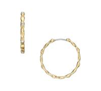 Fossil Damen Goldfarbener Edelstahl mit Ringverschluss Ohrringe