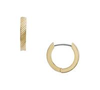 Fossil Damen Goldfarbener Edelstahl mit Ringverschluss Ohrringe, Metallisches Gold