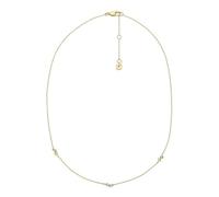 Fossil Kette Ellis JA7287710 ohne Anhänger Messing heller Goldton Karabinerverschluss L:45,5 Zirkonia