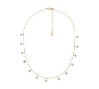 Fossil Damen Halskette aus Messing mit Karabinerverschluss, Hellgrün