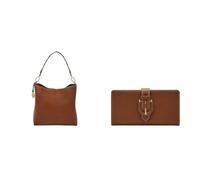 FOSSIL Damen Jessie Braune Ledertasche und Harwell Portemonnaie, Set