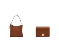 FOSSIL Damen Jessie Braune Ledertasche und Lennox Portemonnaie, Set