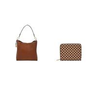 FOSSIL Damen Jessie Braune Ledertasche und Logan Portemonnaie, Set