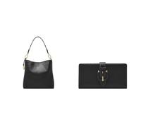 FOSSIL Damen Jessie Schwarze Ledertasche und Harwell Geldbörse, Set