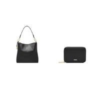 FOSSIL Damen Jessie Schwarze Ledertasche und Logan Geldbörse, Set