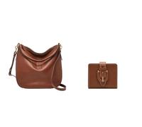 FOSSIL Damen Jolie Braune Ledertasche und Harwell Portemonnaie, Set