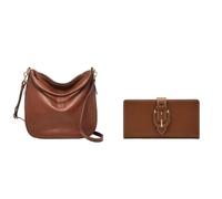 FOSSIL Damen Jolie Braune Ledertasche und Harwell Portemonnaie, Set
