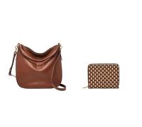 FOSSIL Damen Jolie Braune Ledertasche und Logan Portemonnaie, Set