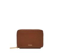 FOSSIL Logan Zip Around Card Case RFID Brown