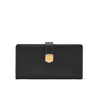 FOSSIL Damen Lennox Leather Tab Bifold Wallet for Women, Schwarz, Einheitsgröße