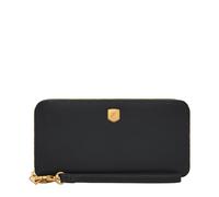 Fossil Damen Lennox Zip Continental Wallet für Frauen, Schwarz