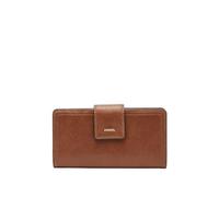Fossil Damen Logan Leder RFID-blockierende Lasche Clutch Geldbörse für Frauen, Braun, Einheitsgröße