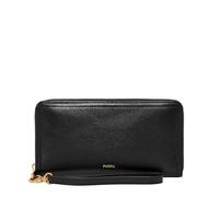 Fossil Damen Logan RFID Zip Around schwarz Clutch Wallet