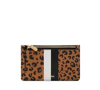 Fossil Damen Logan Zip Card Case Kartenetui, Gepard