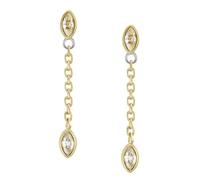 Paar Ohrstecker FOSSIL "SADIE SEASONAL SPARKLE, JF04591710" Ohrringe Gr. Edelstahl, weiß (edelstahlfarben, gelbgoldfarben, weiß, weiß) Damen Ohrstecker mit Zirkonia (15552224-0)