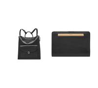 Fossil Damen Parker Schwarze Ledertasche und Liza Portemonnaie, Set