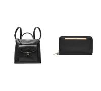 FOSSIL Damen Parker Schwarze Ledertasche und Liza Portemonnaie, Set