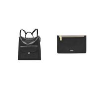 FOSSIL Damen Parker Schwarze Ledertasche und Logan Portemonnaie, Set