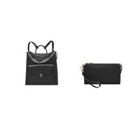 FOSSIL Damen Parker Schwarze Ledertasche und Wristlet, Set