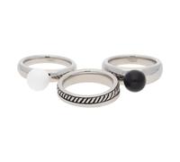 Fossil Damen Ring Set JF85551040505 Edelstahl Perle