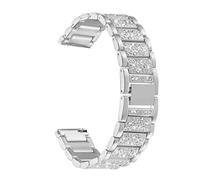 Fossil Damen Uhrenarmband für Gen 5E/6, 18 mm, Metalllegierung, Bling Kristall, Schnellverschluss, Armband für Q Venture Gen 4/3, Sport (Silber)