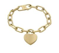 FOSSIL Harlow Linear Texture Heart Bracelet Gold