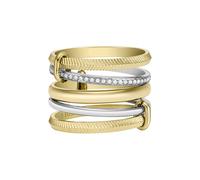Fossil Prestack-Ring für Damen All Stacked Up Edelstahl Bicolor, JF045929985