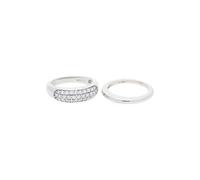 Fossil Damenring JF17096040508 925/000 Sterling Silber Set mit Schmucksteinen
