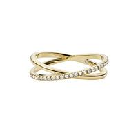 FOSSIL Damenring Sadie All Stacked Up Gold Edelstahlband, JF037527105