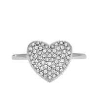 FOSSIL Damenring Sadie Glitz Heart Statement Edelstahl, JF046770405
