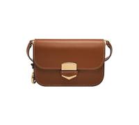 Fossil Damentasche Lennox, glattes Rindsleder Leder Small Flap Crossbody, braun, L: 17,8 cm, B: 4,4 cm, H: 12,7 cm, ZB1926200