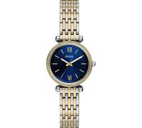 Fossil Carlie Damen 28MM Zweifarbige Edelstahluhr, ES5438