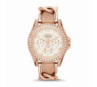 Fossil Damenuhr Riley Es3466 Quarz Strass Weiß