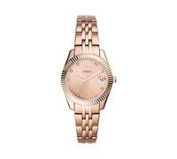 Fossil Damenuhr Scarlette Mini, Quarzwerk, 32mm Rose Gold Edelstahlgehäuse mit Edelstahlarmband, ES4898