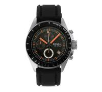 Fossil Decker Herrenuhr, Quarz-Chronographenwerk mit Lederarmband.