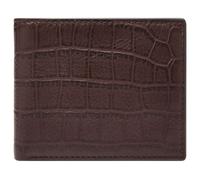 Fossil Derrick Bifold Large Coin Pocket Brown Croco