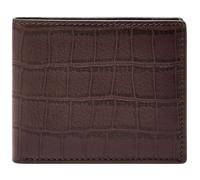Fossil Derrick Bifold with Flip ID Brown Croco