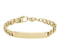 Fossil Drew Herrenarmband aus Edelstahl mit Karabinerverschluss, Bernsteinfarbenes Gold