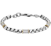 Fossil Armband JF04138998 – Herren Bicolor Edelstahl Gold/Silber – Innenlänge 180–195 mm