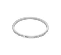 Fossil Armband Ellis Damen Edelstahl mit Druckknopfverschluss Silberfarben