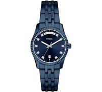Fossil ES5476 Scarlette Uhr Damenuhr Edelstahl Edelstahl 5 bar Analog Datum blau