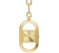 Fossil ES5487 Watch Bag Charm Uhr Damenuhr Messing vergoldet 3 bar Analog Gold