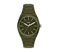 Fossil Everett Herren-Armbanduhr mit drei Zeigern, olivgrün, Silikon