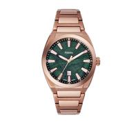 Fossil Everett Herrenuhr, Quarz-Dreizeiger-Datumswerk mit Edelstahl- oder Lederarmband