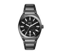Fossil Everett Herrenuhr, Quarz-Dreizeiger-Datumswerk mit Edelstahl- oder Lederarmband