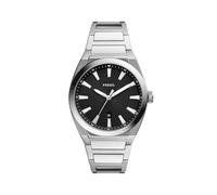 Fossil Everett Herrenuhr, Quarz-Dreizeiger-Datumswerk mit Edelstahl- oder Lederarmband