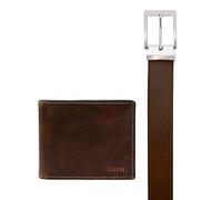 Fossil Geldbörse Geschenkbox Leder 2tlg. braun